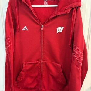 Adidas Red Mesh Hoodie